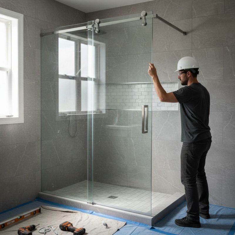Glass Shower Door Installation in Conroe, TX